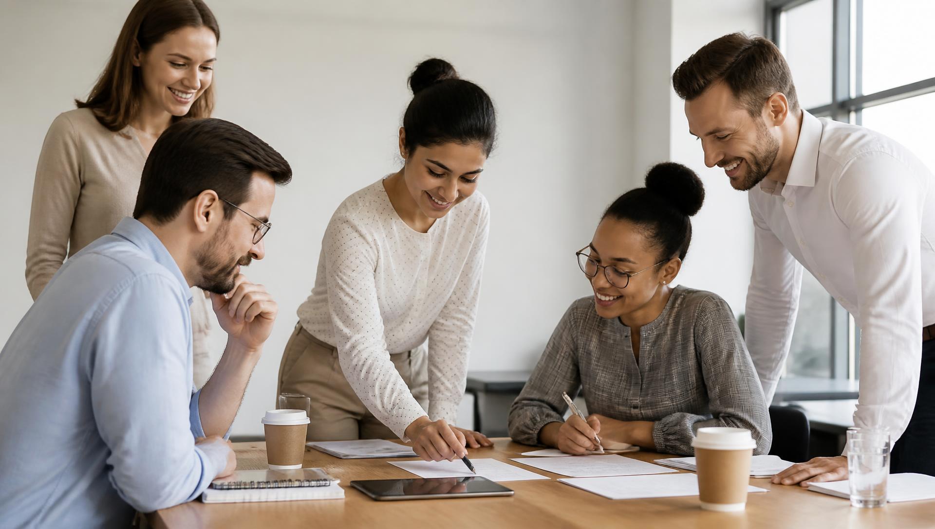 Assured Employment Services recruiters planning placements with clients